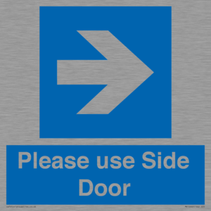 Please use Side Door (arrow Right) 